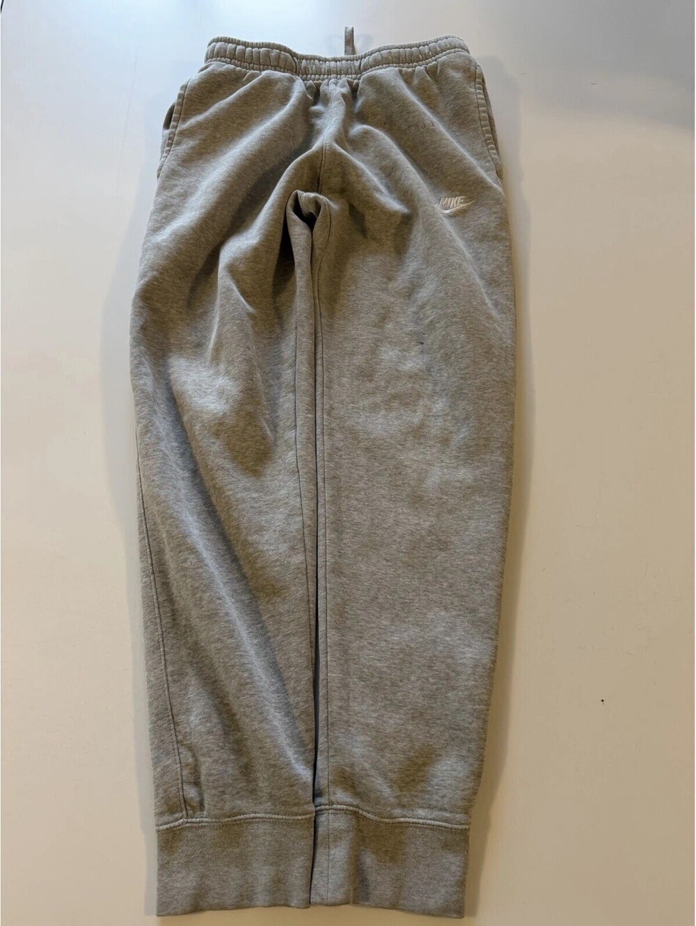 Nike Sportswear Jogger Sweatpants Small Gray Fleece Embroidered Logo